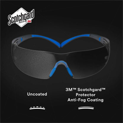 3M SecureFit Protective Eyewear, Gray Frame (MMMSF402SGAFBLU)