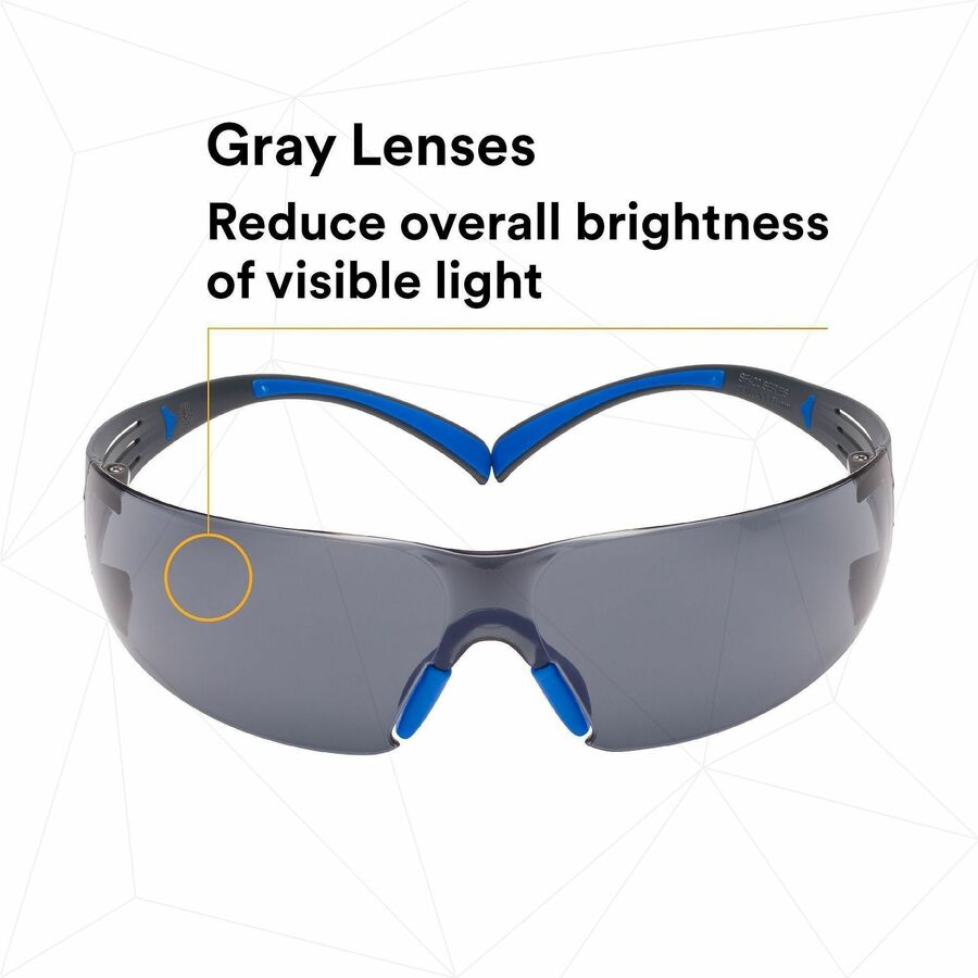 3M SecureFit Protective Eyewear, Gray Frame (MMMSF402SGAFBLU)