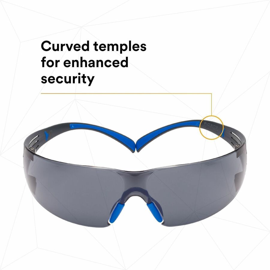 3M SecureFit Protective Eyewear, Gray Frame (MMMSF402SGAFBLU)