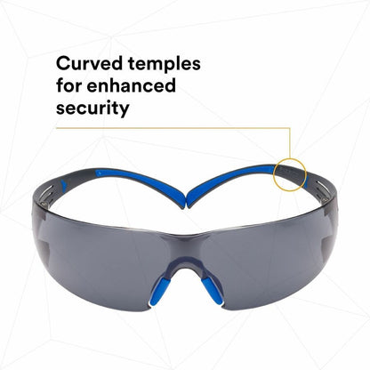 3M SecureFit Protective Eyewear, Gray Frame (MMMSF402SGAFBLU)