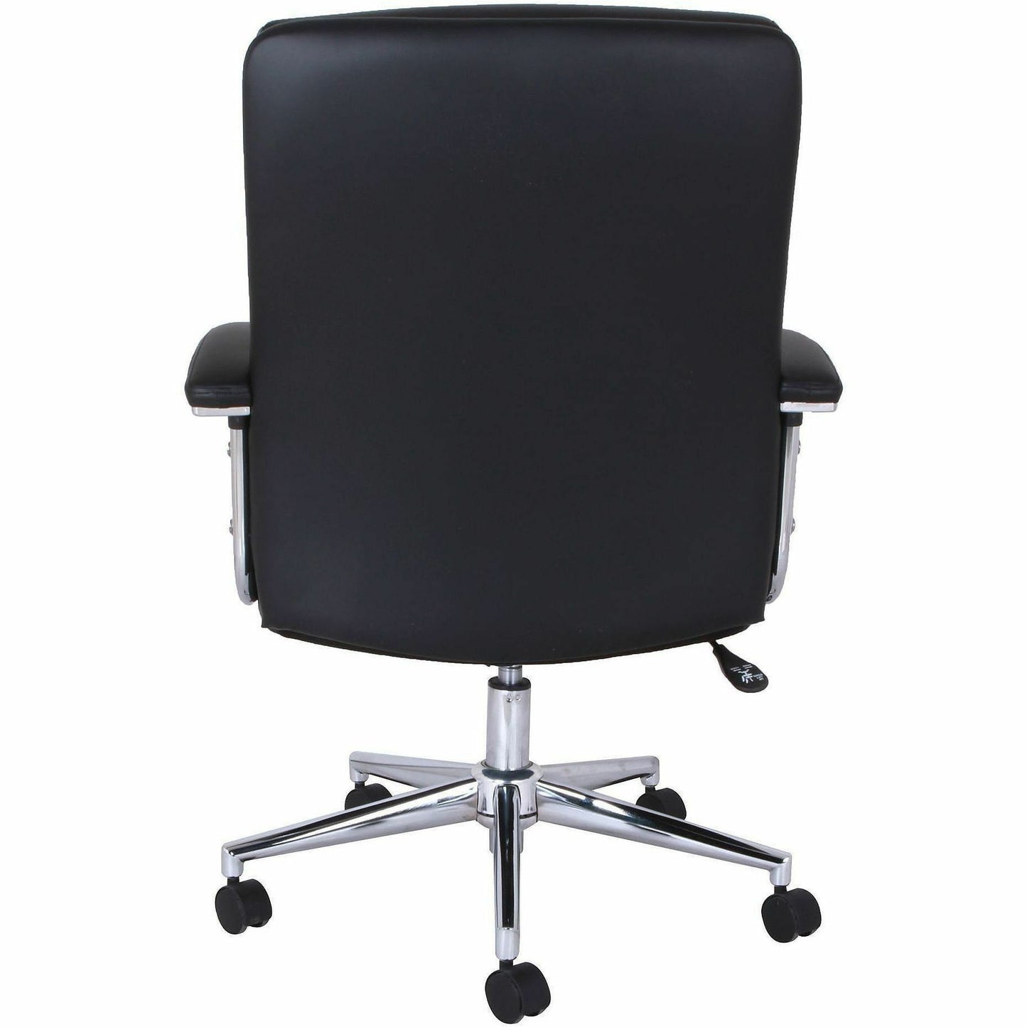 Lorell Vuelo Modern Mid-Back Bonded-Leather Office Chair, Black (LLR20028)