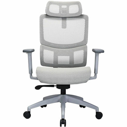 Lorell Ripley All-Mesh High-Back Chair with Articulating Lumbar Support, Gray (LLR63201)