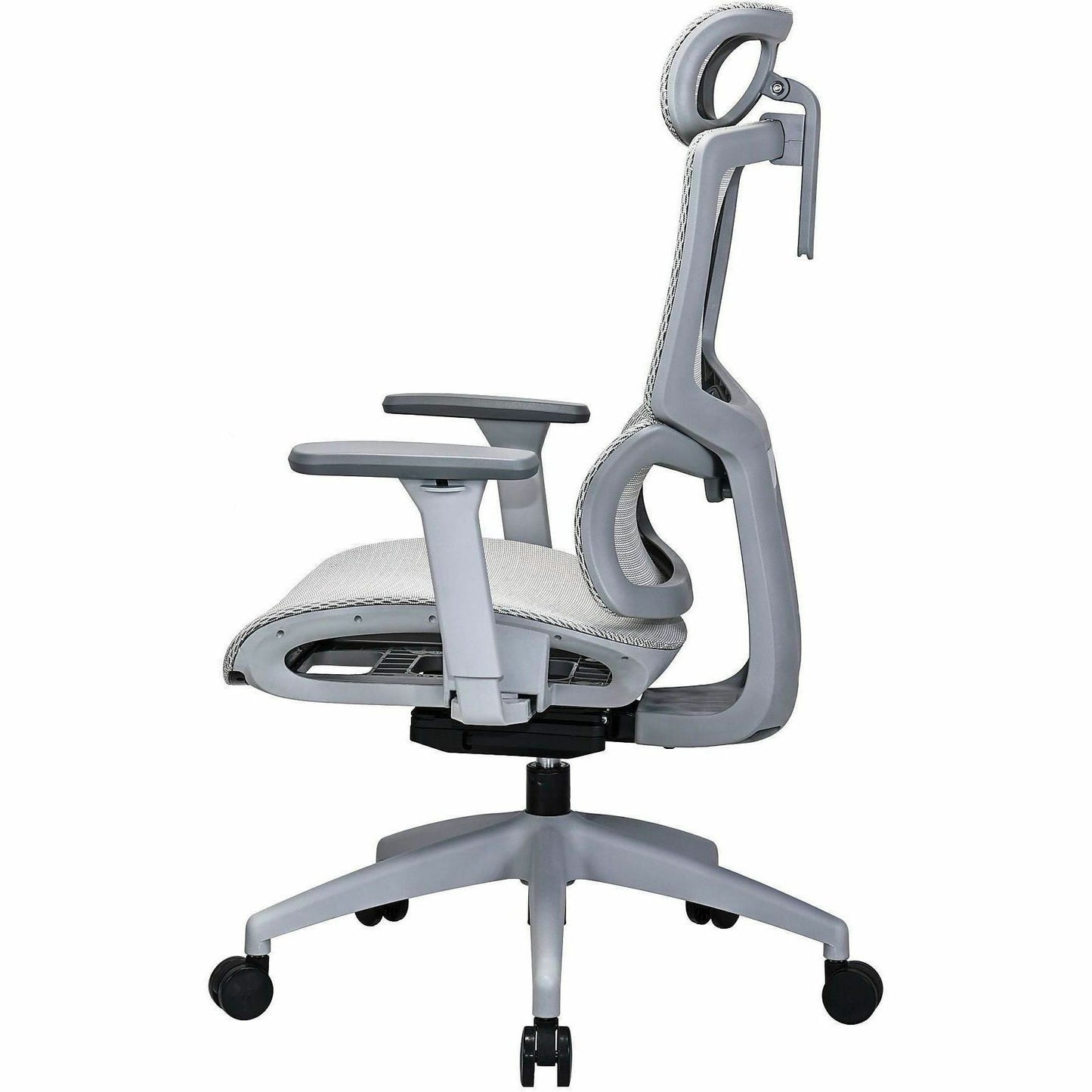 Lorell Ripley All-Mesh High-Back Chair with Articulating Lumbar Support, Gray (LLR63201)