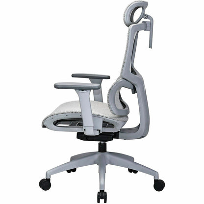 Lorell Ripley All-Mesh High-Back Chair with Articulating Lumbar Support, Gray (LLR63201)