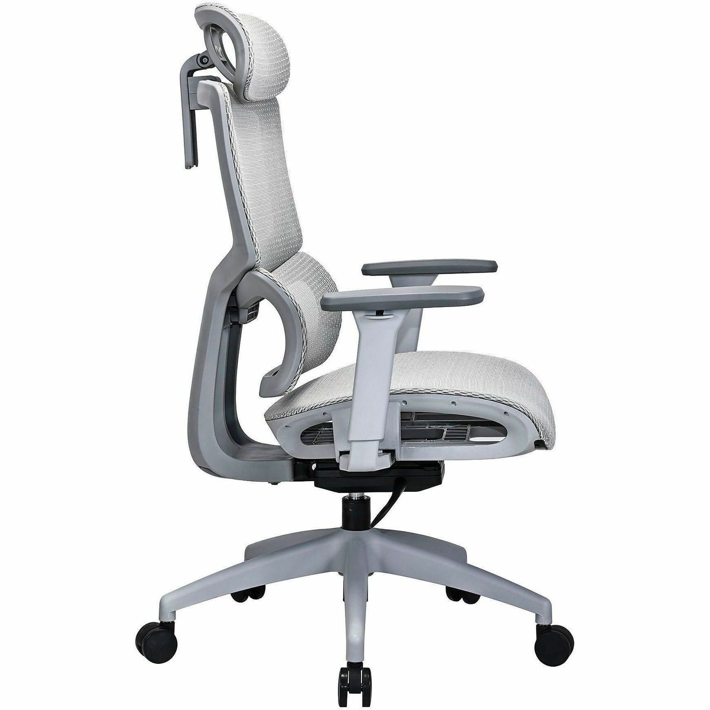 Lorell Ripley All-Mesh High-Back Chair with Articulating Lumbar Support, Gray (LLR63201)