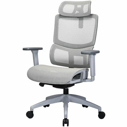 Lorell Ripley All-Mesh High-Back Chair with Articulating Lumbar Support, Gray (LLR63201)