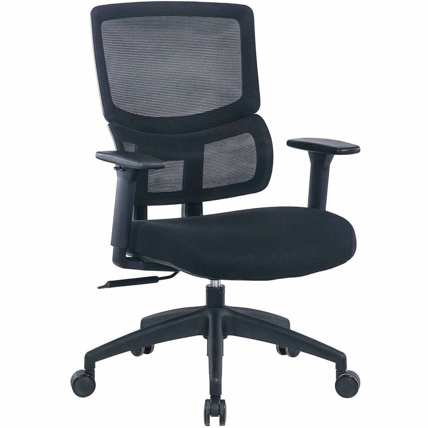 Lorell Ripley Mid Mesh-Back Chair with Articulating Lumbar Support, Black (LLR63204)