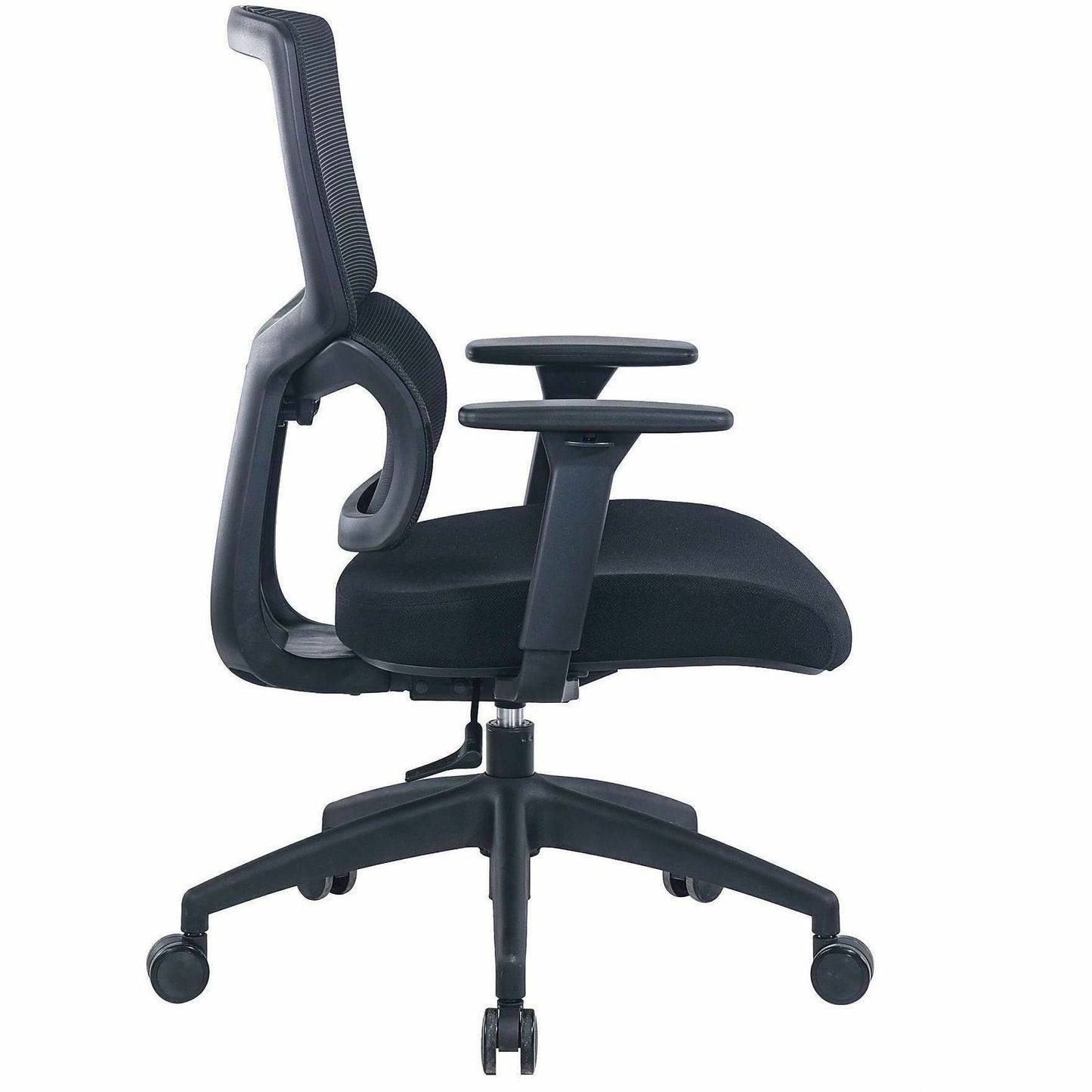 Lorell Ripley Mid Mesh-Back Chair with Articulating Lumbar Support, Black (LLR63204)