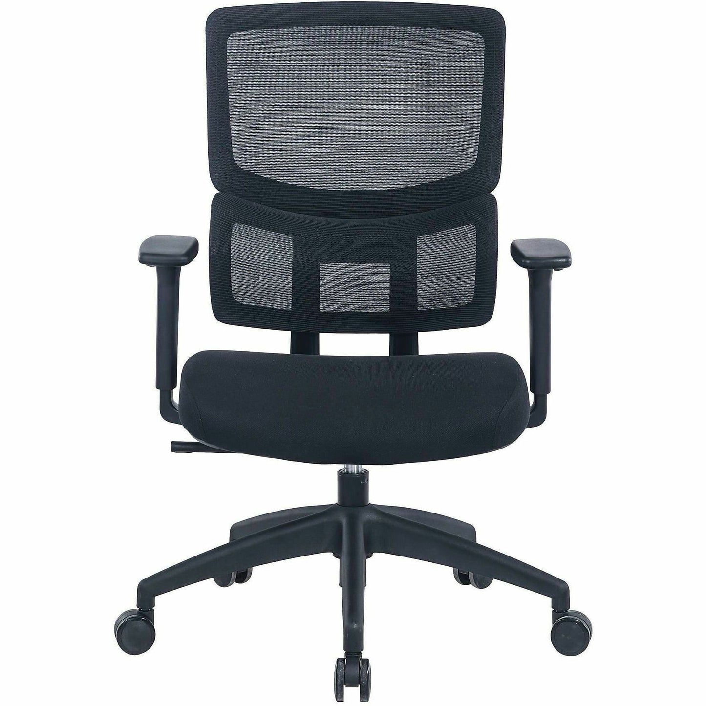 Lorell Ripley Mid Mesh-Back Chair with Articulating Lumbar Support, Black (LLR63204)