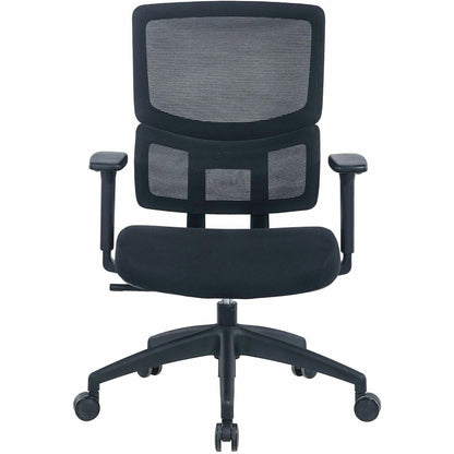 Lorell Ripley Mid Mesh-Back Chair with Articulating Lumbar Support, Black (LLR63204)