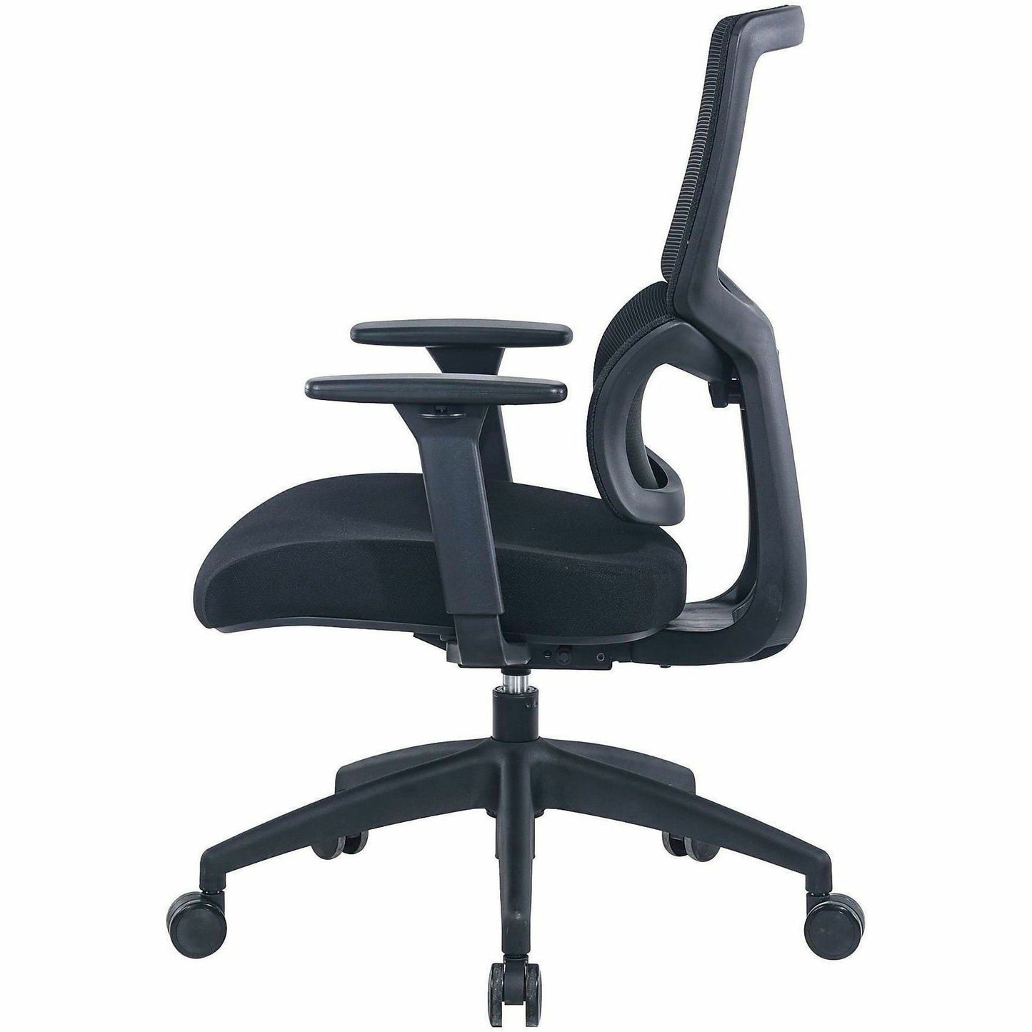 Lorell Ripley Mid Mesh-Back Chair with Articulating Lumbar Support, Black (LLR63204)
