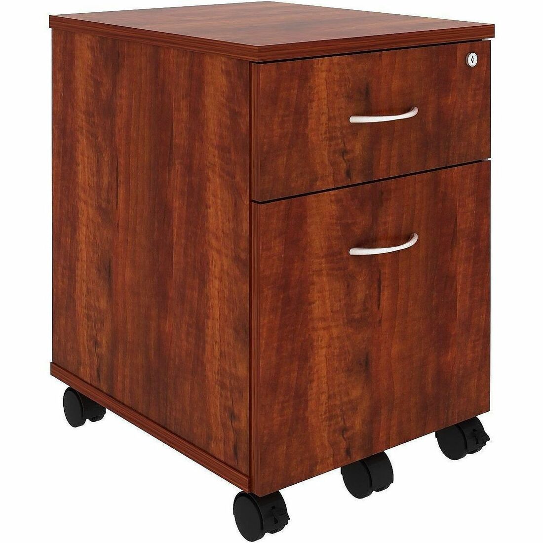 Lorell 2-Drawer Mobile File Cabinet, Cherry (LLR16239)