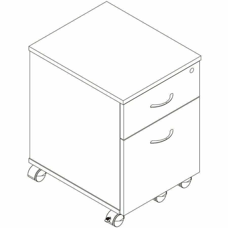 Lorell 2-Drawer Mobile File Cabinet, Cherry (LLR16239)