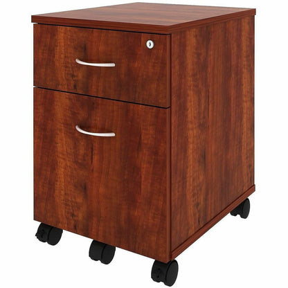 Lorell 2-Drawer Mobile File Cabinet, Cherry (LLR16239)