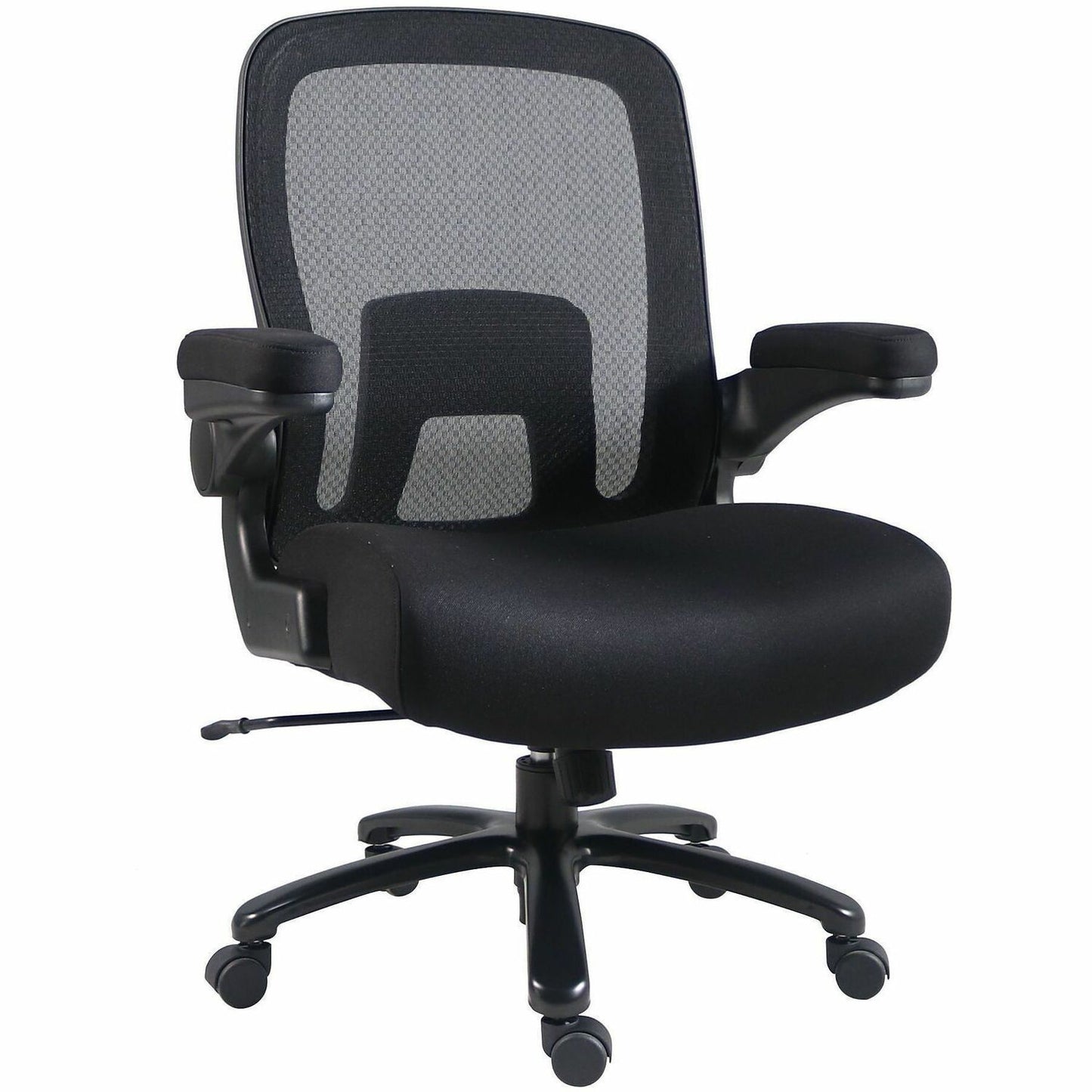 Lorell Big & Tall Flip Arm Chair, Mesh, Fabric (LLR40220)