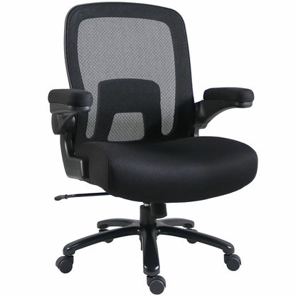 Lorell Big & Tall Flip Arm Chair, Mesh, Fabric (LLR40220)