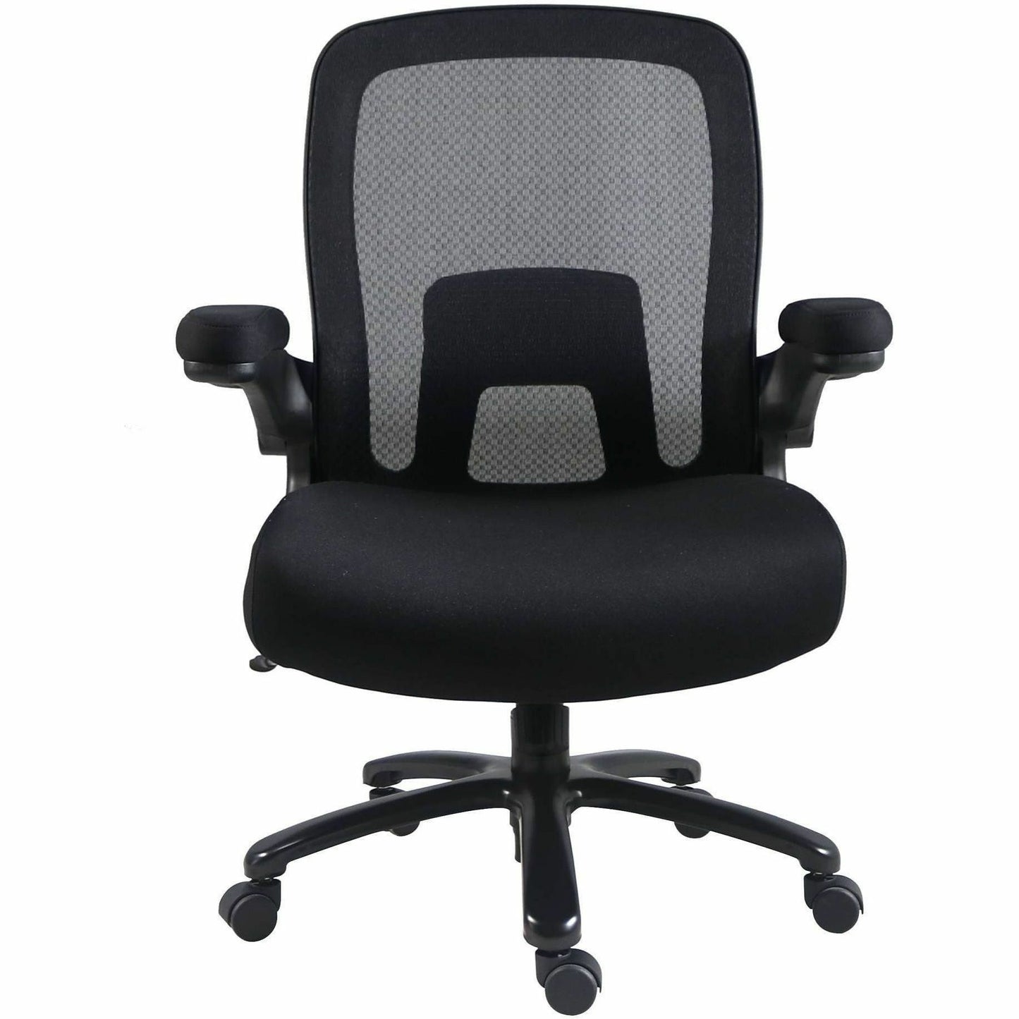 Lorell Big & Tall Flip Arm Chair, Mesh, Fabric (LLR40220)