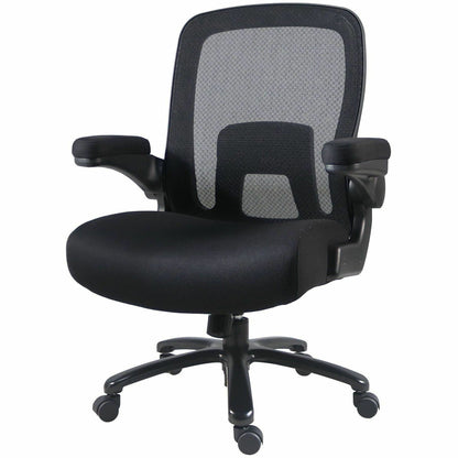 Lorell Big & Tall Flip Arm Chair, Mesh, Fabric (LLR40220)