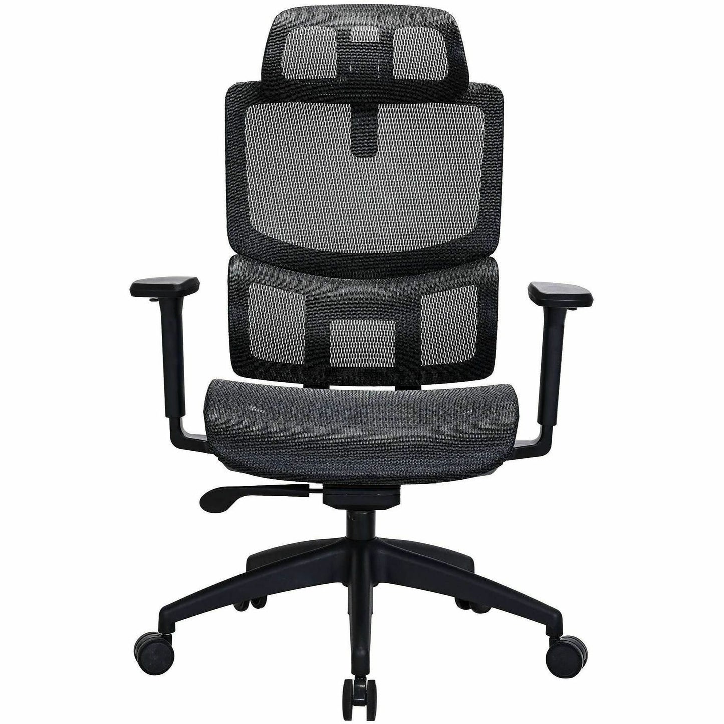 Lorell Ripley All-Mesh High-Back Chair with Articulating Lumbar Support, Black (LLR63200)