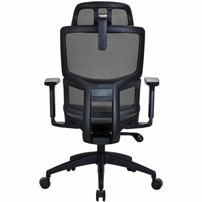Lorell Ripley All-Mesh High-Back Chair with Articulating Lumbar Support, Black (LLR63200)