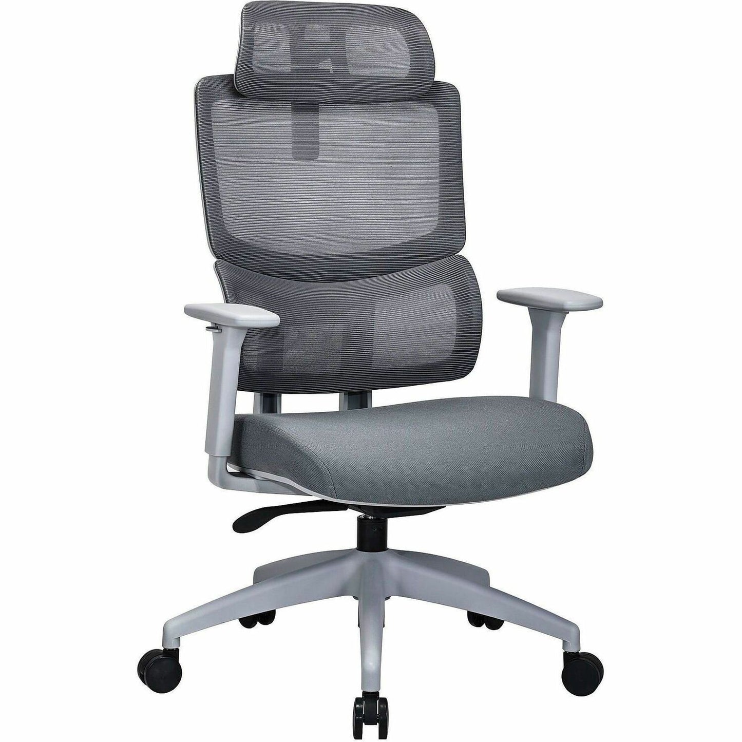 Lorell Ripley High Mesh-Back Chair with Articulating Lumbar Support, Gray (LLR63203)