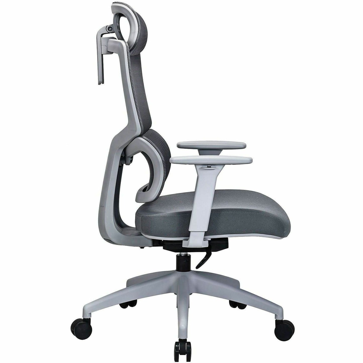 Lorell Ripley High Mesh-Back Chair with Articulating Lumbar Support, Gray (LLR63203)