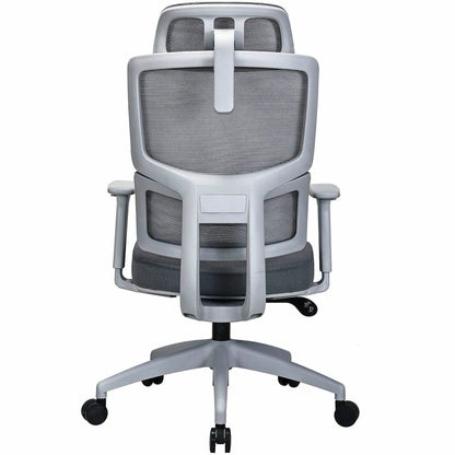 Lorell Ripley High Mesh-Back Chair with Articulating Lumbar Support, Gray (LLR63203)