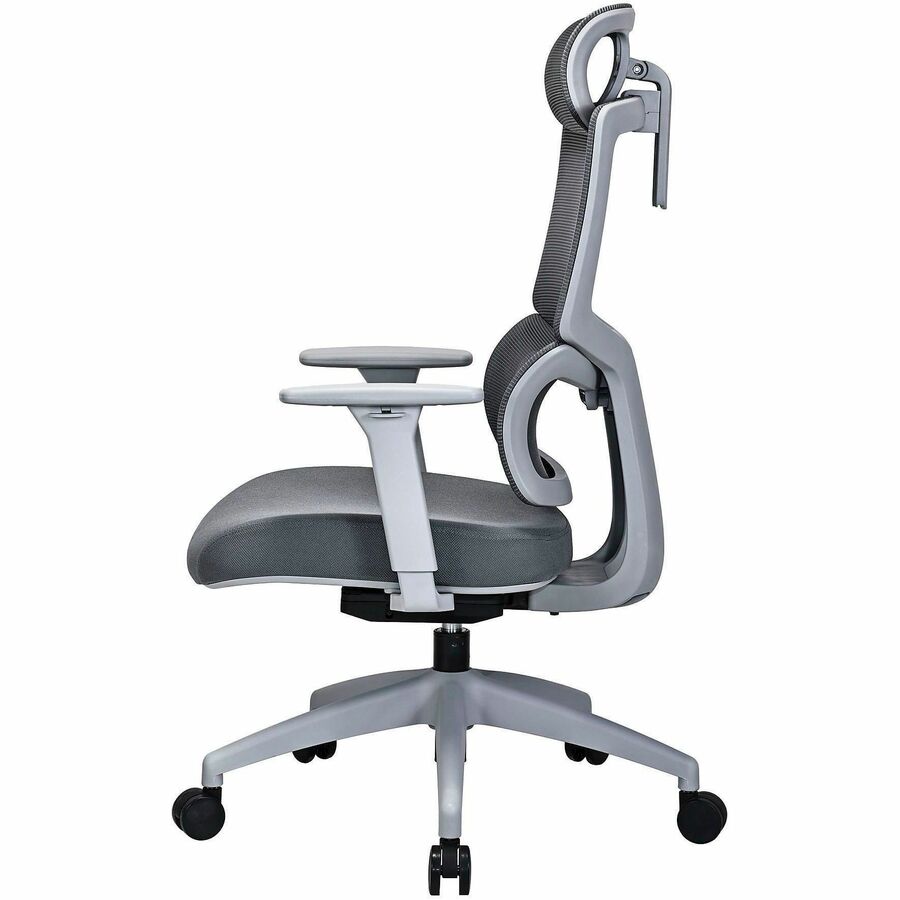 Lorell Ripley High Mesh-Back Chair with Articulating Lumbar Support, Gray (LLR63203)