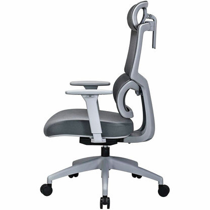 Lorell Ripley High Mesh-Back Chair with Articulating Lumbar Support, Gray (LLR63203)