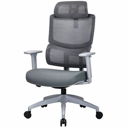 Lorell Ripley High Mesh-Back Chair with Articulating Lumbar Support, Gray (LLR63203)
