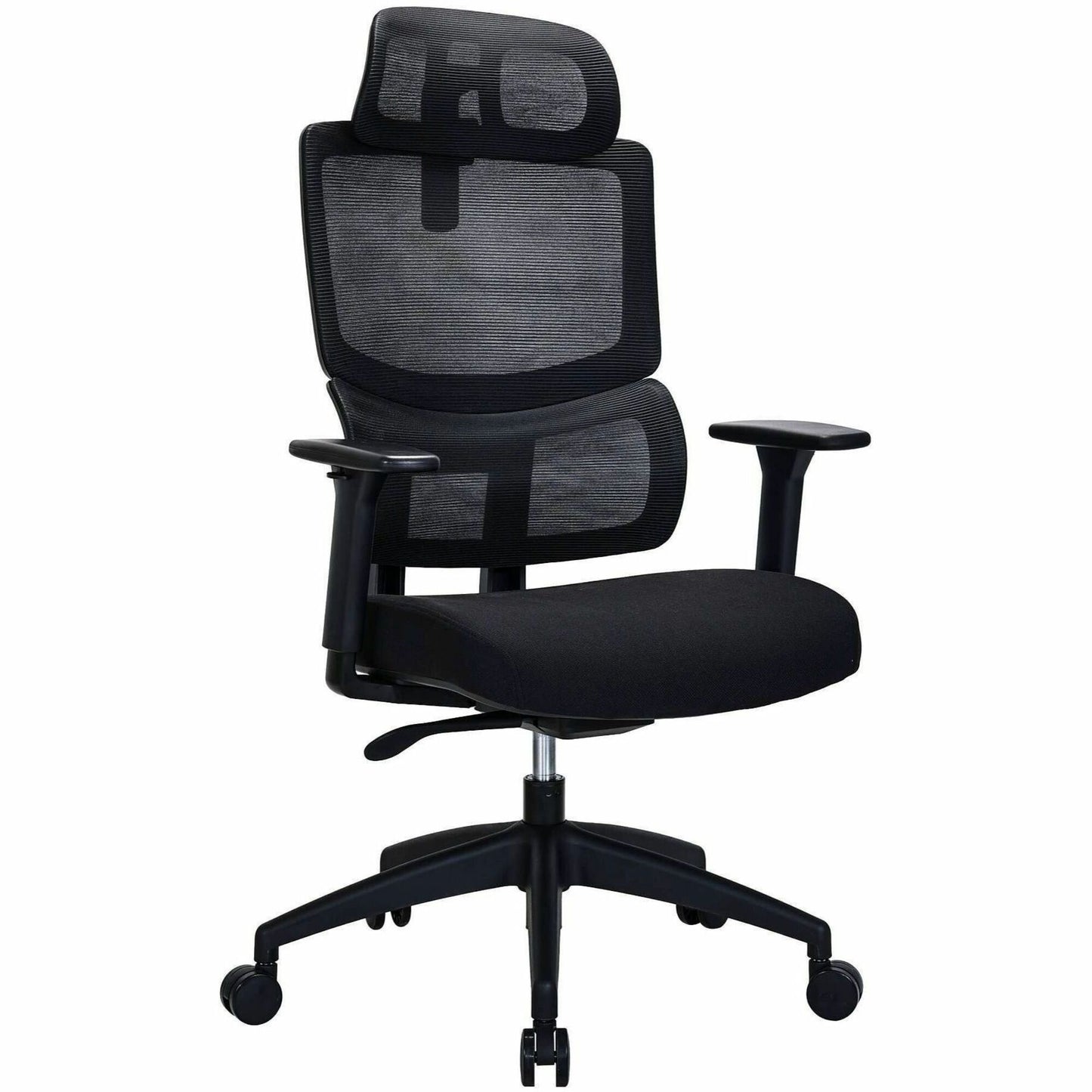 Lorell Ripley High Mesh-Back Chair with Articulating Lumbar Support, Black (LLR63202)