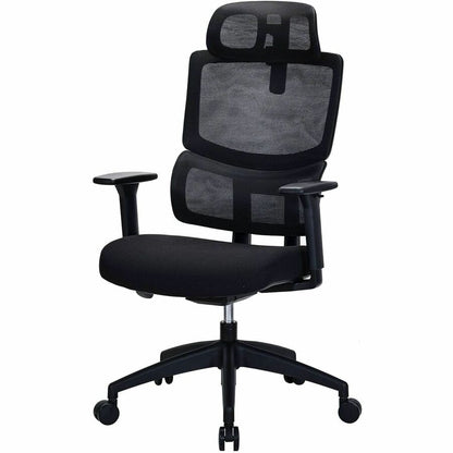 Lorell Ripley High Mesh-Back Chair with Articulating Lumbar Support, Black (LLR63202)