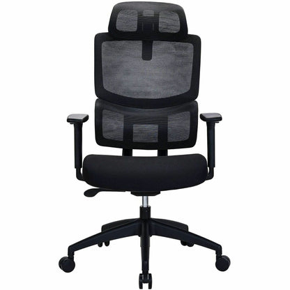 Lorell Ripley High Mesh-Back Chair with Articulating Lumbar Support, Black (LLR63202)