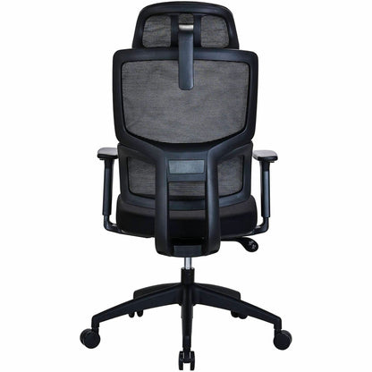 Lorell Ripley High Mesh-Back Chair with Articulating Lumbar Support, Black (LLR63202)