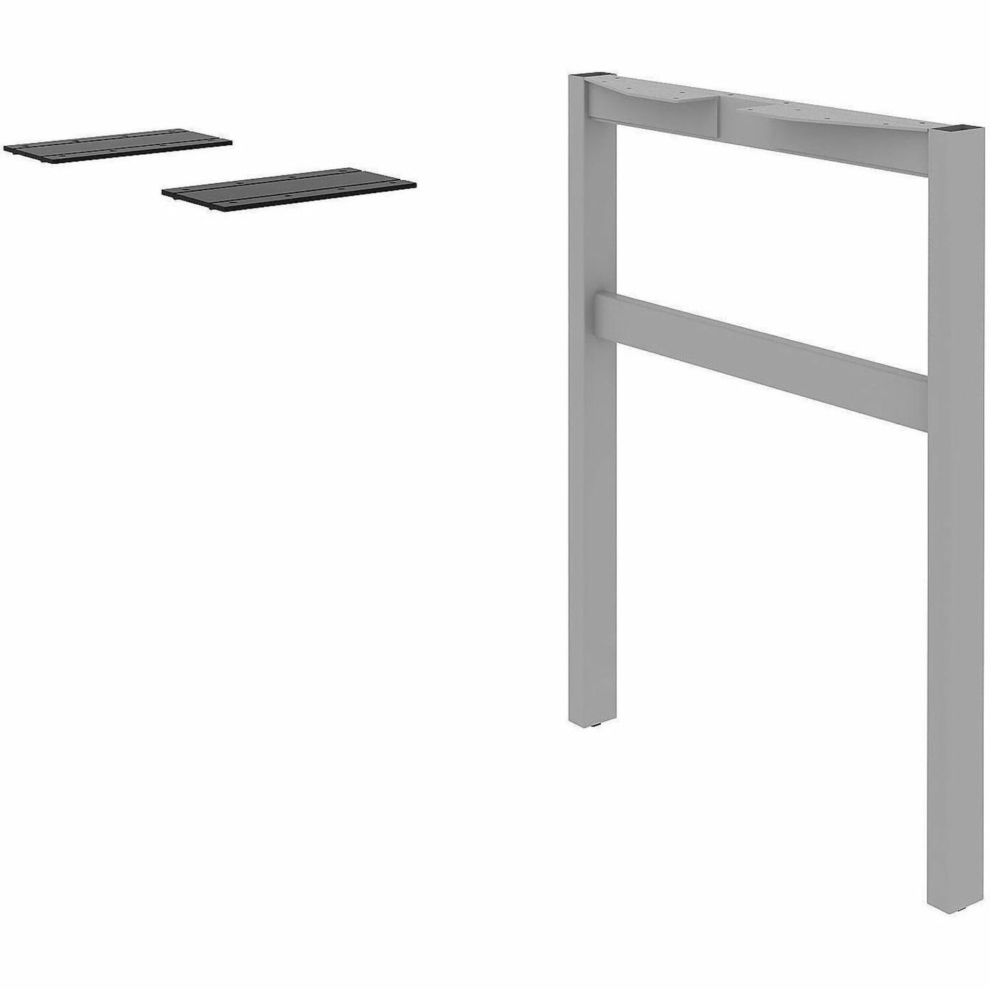 Lorell 16285 Adjustable Table Leg Bases & Returns, Silver (LLR16285)