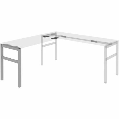 Lorell 16285 Adjustable Table Leg Bases & Returns, Silver (LLR16285)
