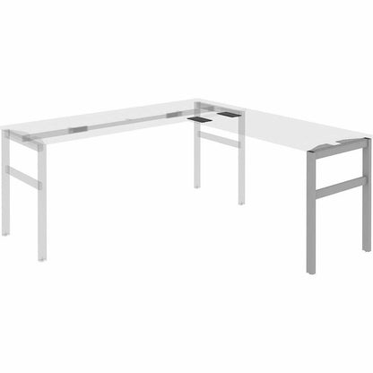 Lorell 16285 Adjustable Table Leg Bases & Returns, Silver (LLR16285)