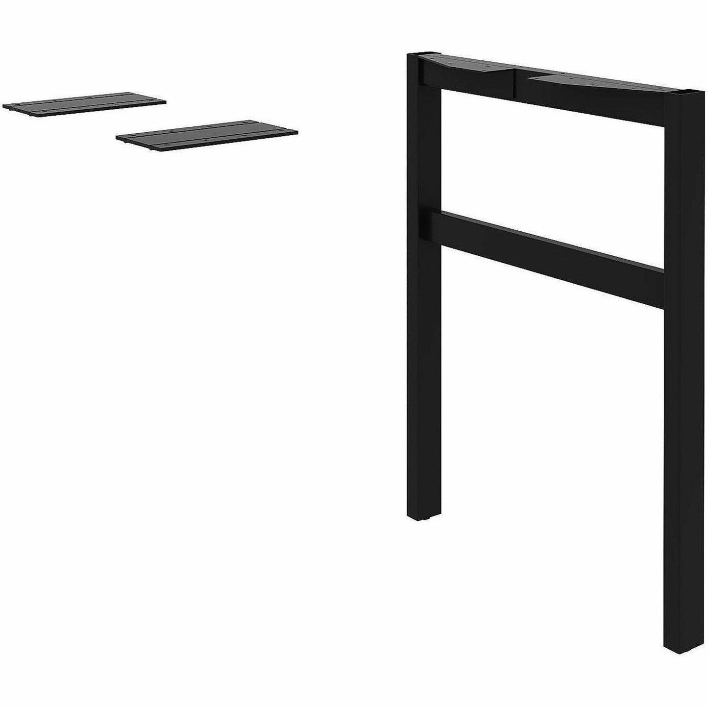 Lorell 16282 Adjustable Table Leg Bases & Returns, Black (LLR16282)