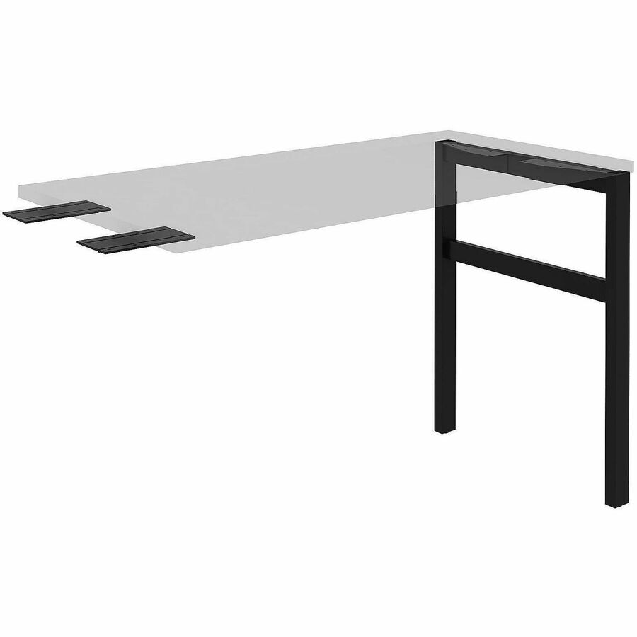 Lorell 16282 Adjustable Table Leg Bases & Returns, Black (LLR16282)