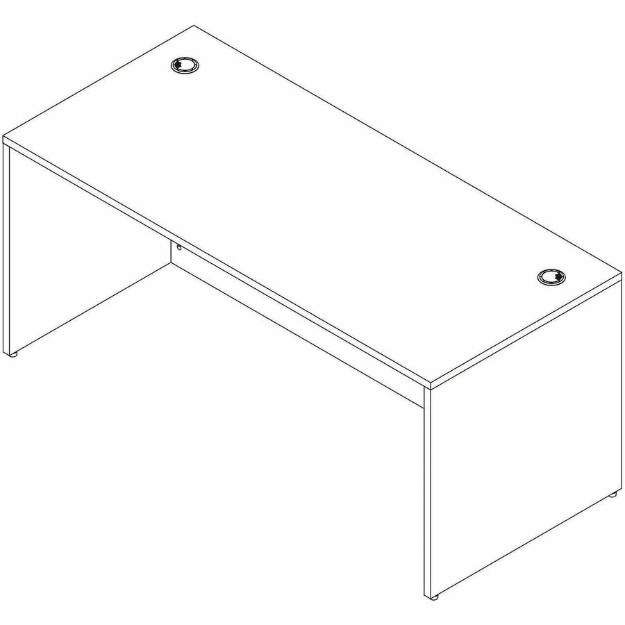 Lorell Essentials Retangular Desk Shell, 29.50" Height x 70.90" Width x 35.40" Depth, Modern Elm (LLR66301)