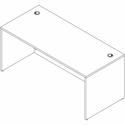 Lorell Essentials Retangular Desk Shell, 29.50" Height x 70.90" Width x 35.40" Depth, Modern Elm (LLR66301)