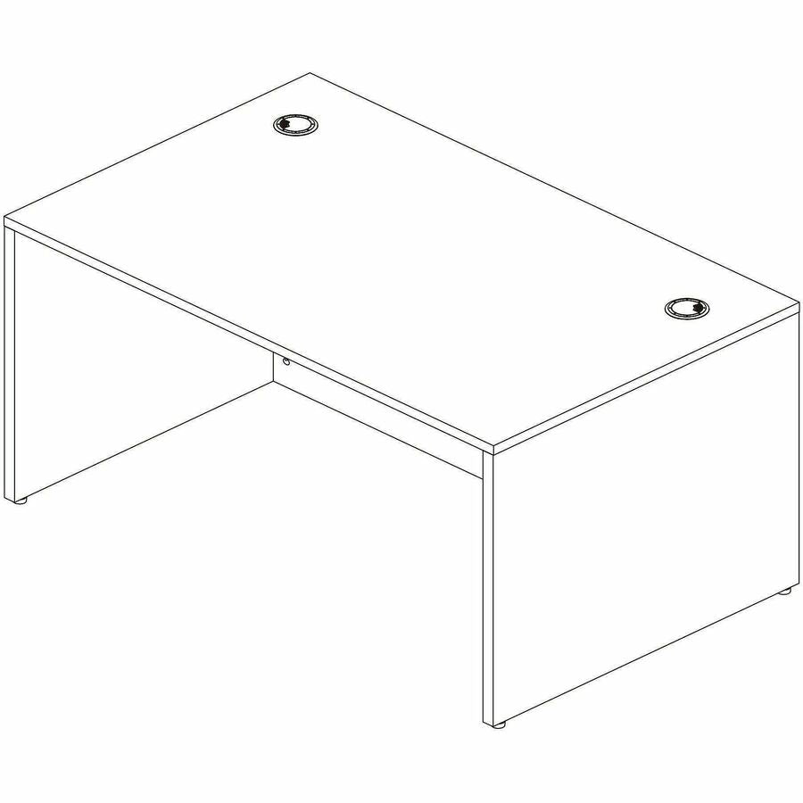Lorell 66305 Essentials Retangular Desk Shell, Assembly Required, Modern Elm (LLR66305)