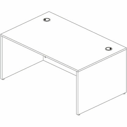 Lorell 66305 Essentials Retangular Desk Shell, Assembly Required, Modern Elm (LLR66305)