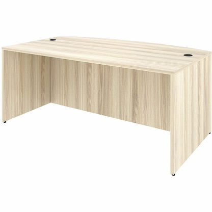 Lorell Essentials Bowfront Desk Shell, Bow Top, Assembly Required, Modern Elm (LLR66300)