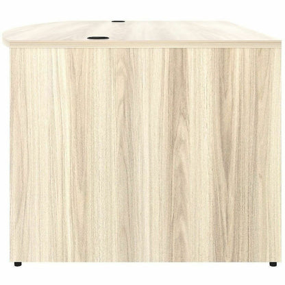 Lorell Essentials Bowfront Desk Shell, Bow Top, Assembly Required, Modern Elm (LLR66300)