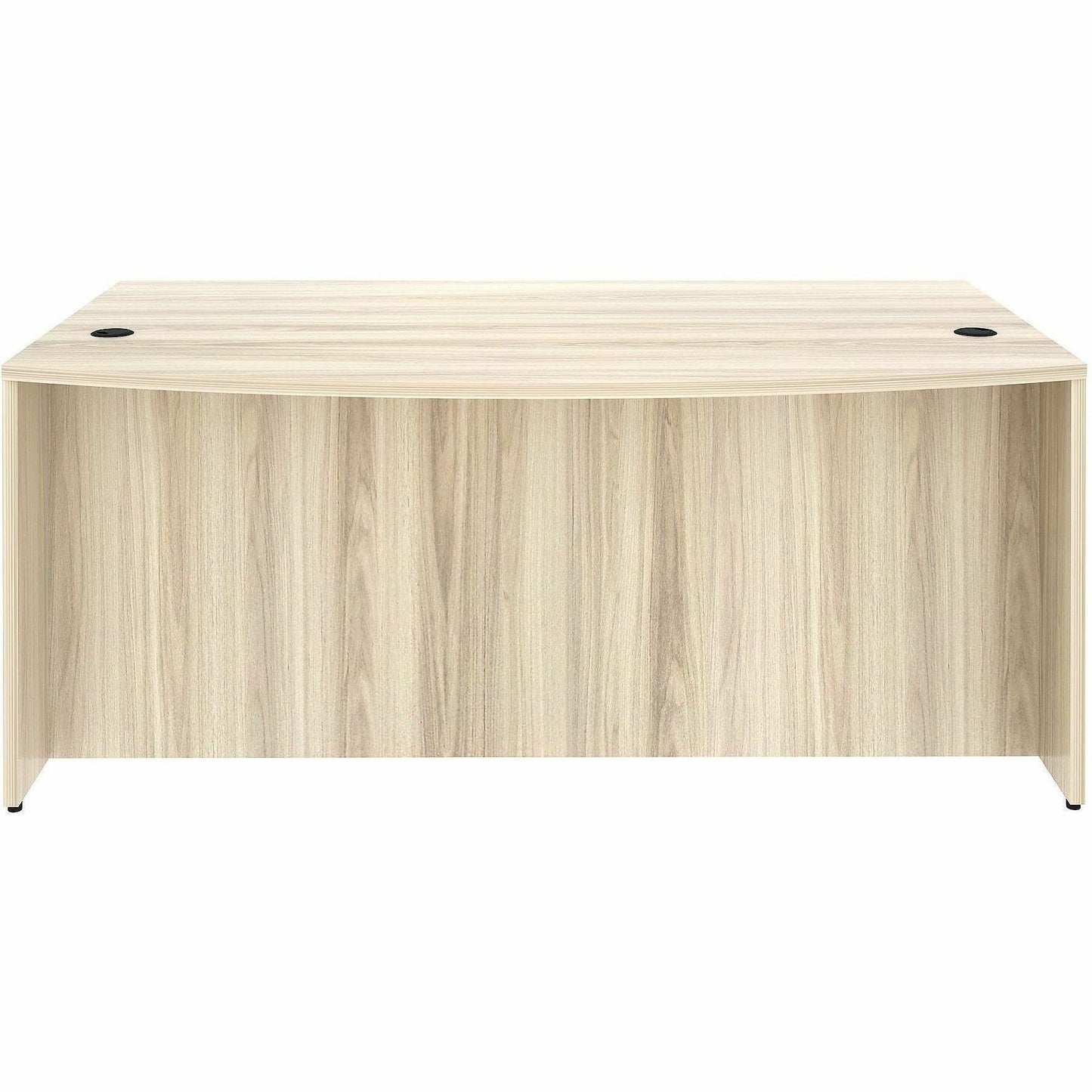 Lorell Essentials Bowfront Desk Shell, Bow Top, Assembly Required, Modern Elm (LLR66300)
