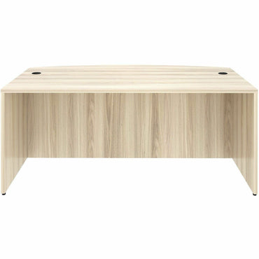 Lorell Essentials Bowfront Desk Shell, Bow Top, Assembly Required, Modern Elm (LLR66300)