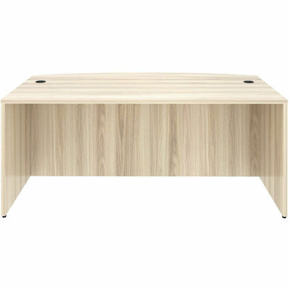 Lorell Essentials Bowfront Desk Shell, Bow Top, Assembly Required, Modern Elm (LLR66300)