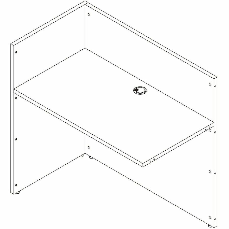 Lorell Essentials Reception Return, 1" Thickness Table Top, 41.5" Height x 42" Width x 24" Depth, Modern Elm (LLR66326)