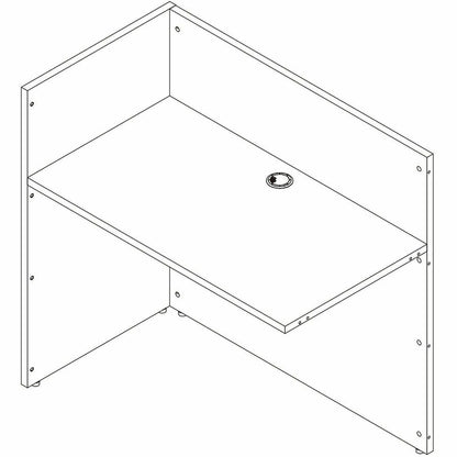 Lorell Essentials Reception Return, 1" Thickness Table Top, 41.5" Height x 42" Width x 24" Depth, Modern Elm (LLR66326)